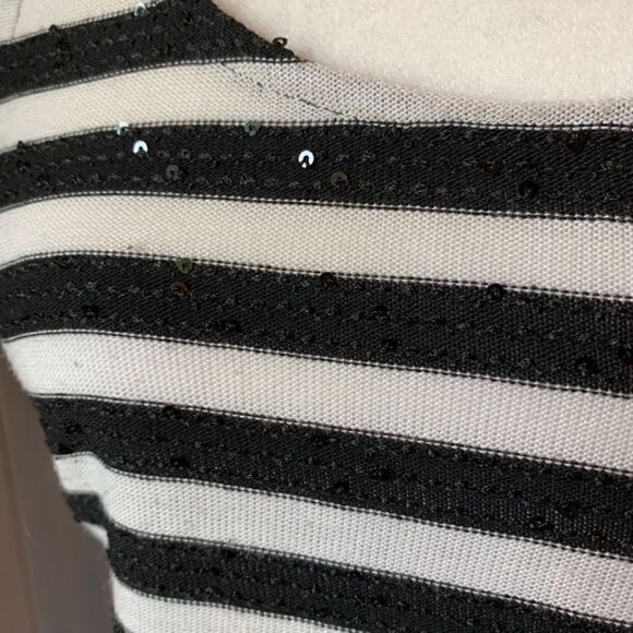 French CONNECTION Striped Sequin Knit Tank S - Picture 2 of 6